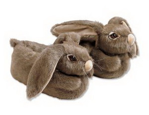 Тапочки в виде кроликов
