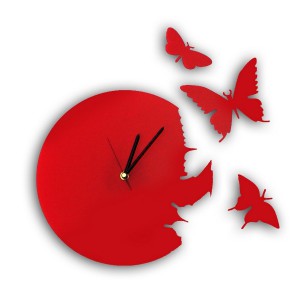 Фото красных настенных часов