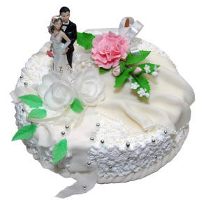 Фото торта с изображением супружеской пары